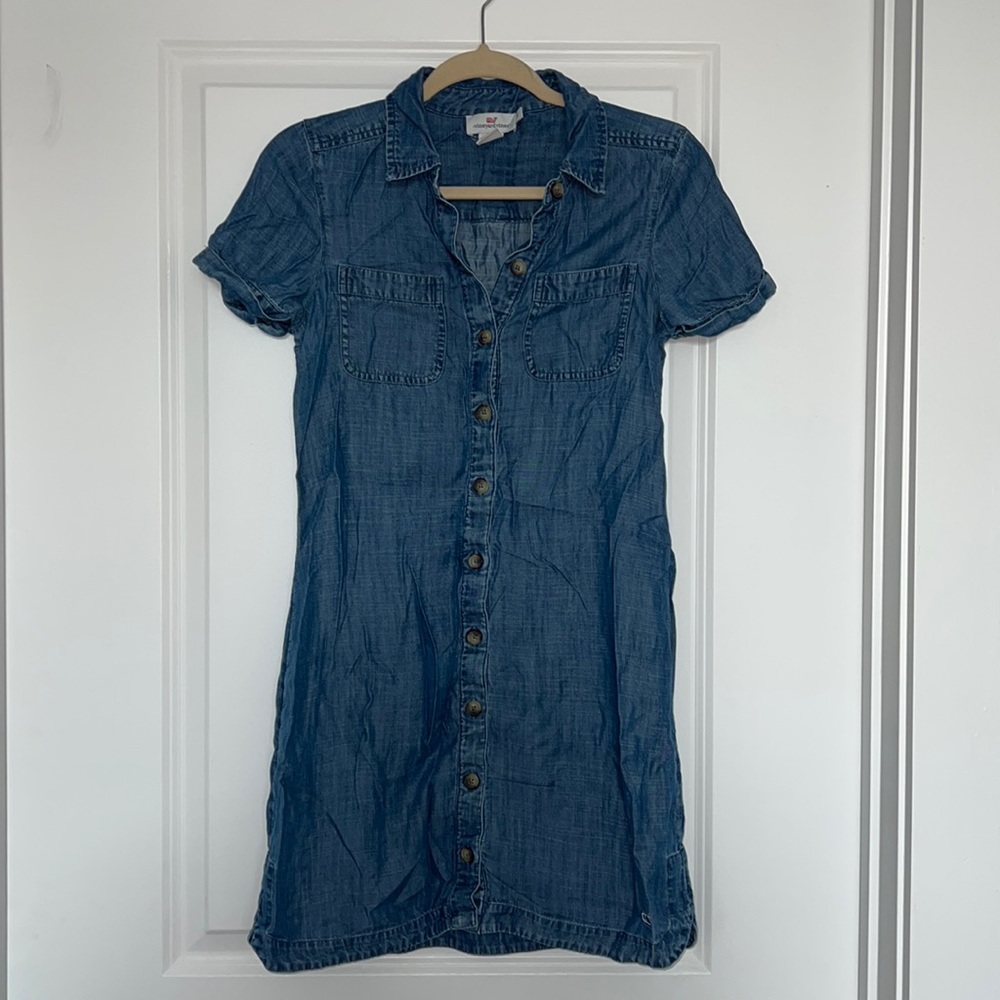 Vineyard Vines Jean Botton Down Dress
